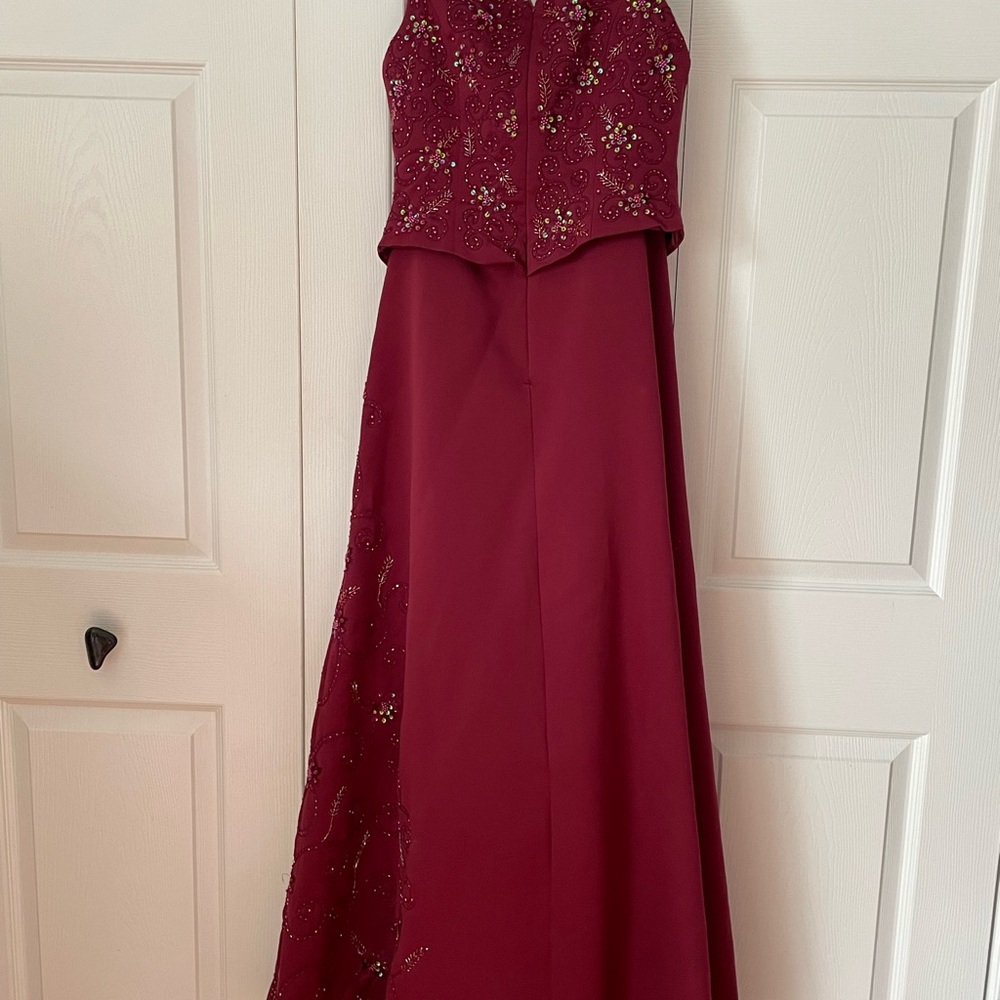 Burgundy Mother of groom or bride dress
